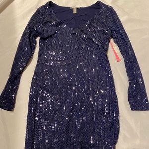 Aqua sequined dress